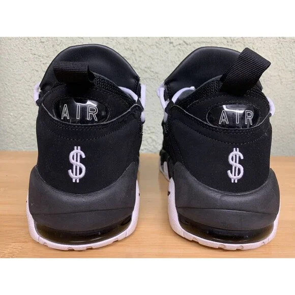 NIKE AIR MORE MONEY AJ2998-001 BLACK/WHITE-BLACK Sz 11